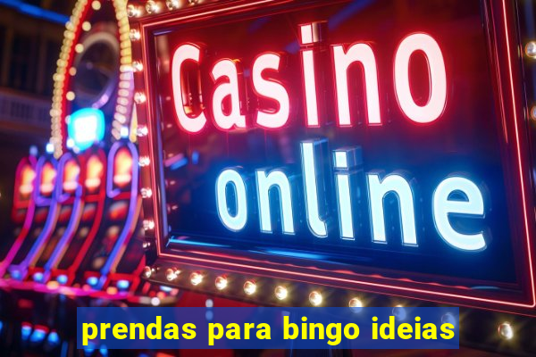 prendas para bingo ideias